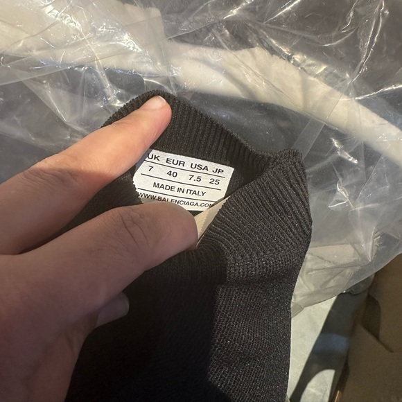 Balenciaga speed trainer black w/ clear soles sneaker size 40EU/7 men - Picture 10 of 10